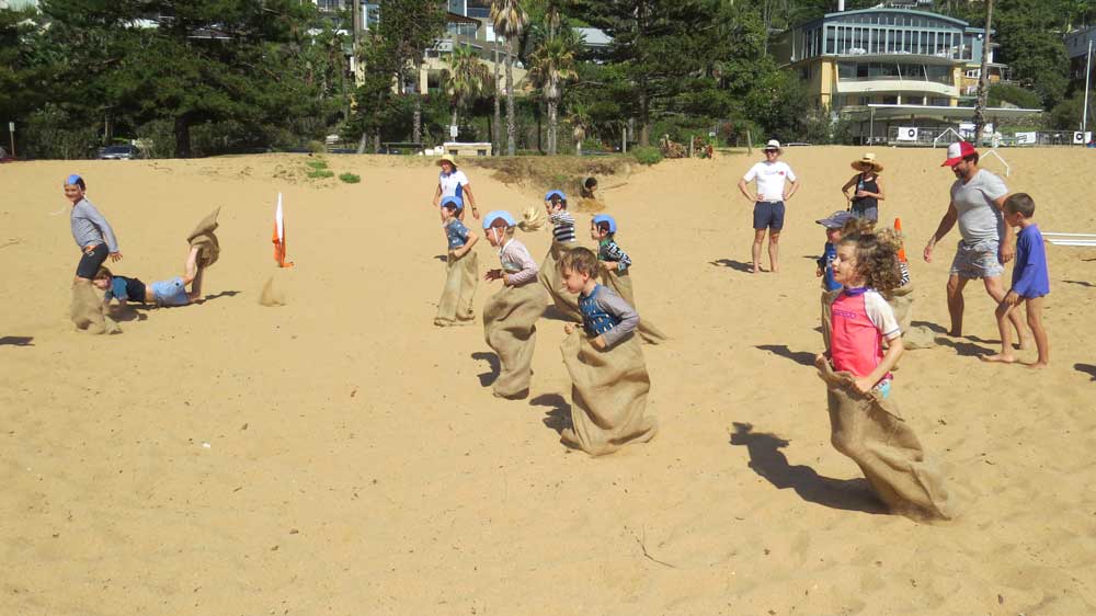 kids on the sand