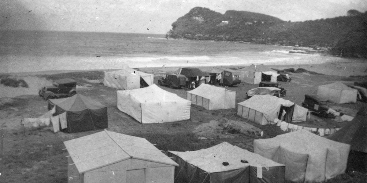 The Beginning - Whale Beach tents