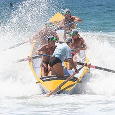 Surf Boat Action - Big Fish wave Surf Boat Action - Big Fish wave